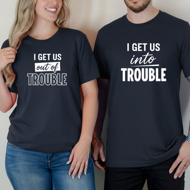 Get Into Trouble Duo Matching T-Shirts For Best Friends